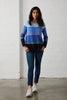 Zaket & Plover Zaket & Plover - Electric Line Sweater - Chambray Combo available at The Good Life Boutique