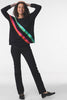 Zaket & Plover Zaket & Plover - Rainbow Sweater - Black available at The Good Life Boutique
