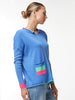 Zaket & Plover Zaket & Plover - Chord Detail Sweater - Cornflower available at The Good Life Boutique