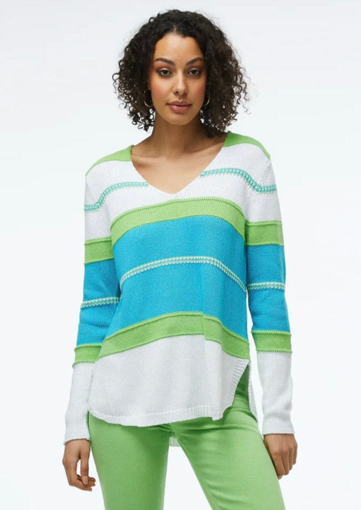 Zaket & Plover Zaket & Plover - Cotton V Sweater - White available at The Good Life Boutique