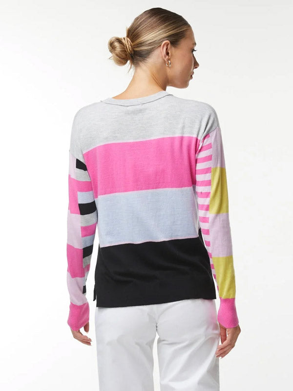 Zaket & Plover Zaket & Plover - Multi Stripe Sweater - Black available at The Good Life Boutique