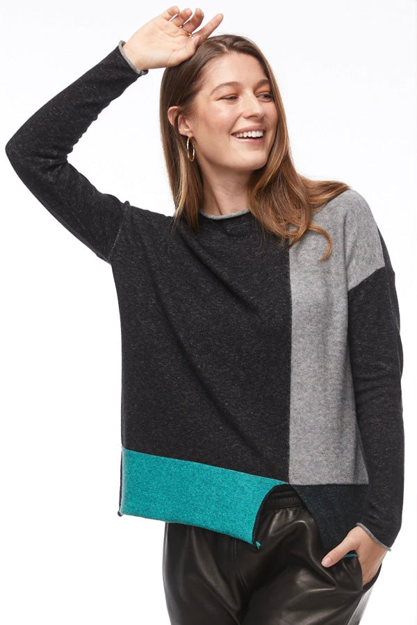 Zaket & Plover Zaket & Plover - Plaited Sweater - Black available at The Good Life Boutique