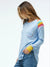 Zaket & Plover Zaket & Plover - Stitch Pocket Sweater - SKY available at The Good Life Boutique