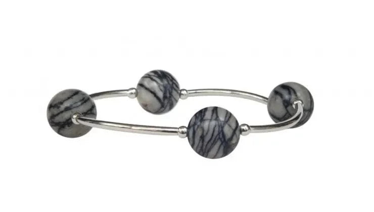 Made As Intended Zebra Jasper Blessing Bracelet available at The Good Life Boutique