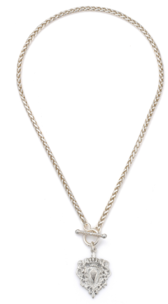 French Kande French Kande Heart FOB Cheval Necklace Silver available at The Good Life Boutique
