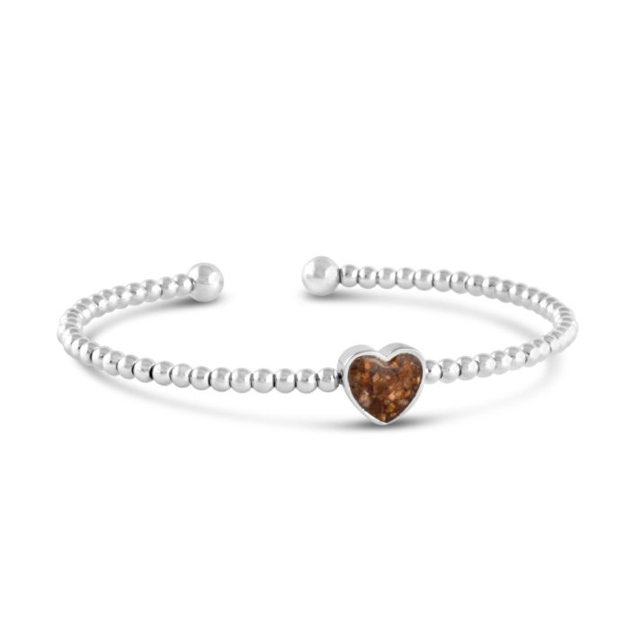 Dune Jewelry Dune Jewelry - Beaded Cuff Bracelet - Heart - Silver available at The Good Life Boutique