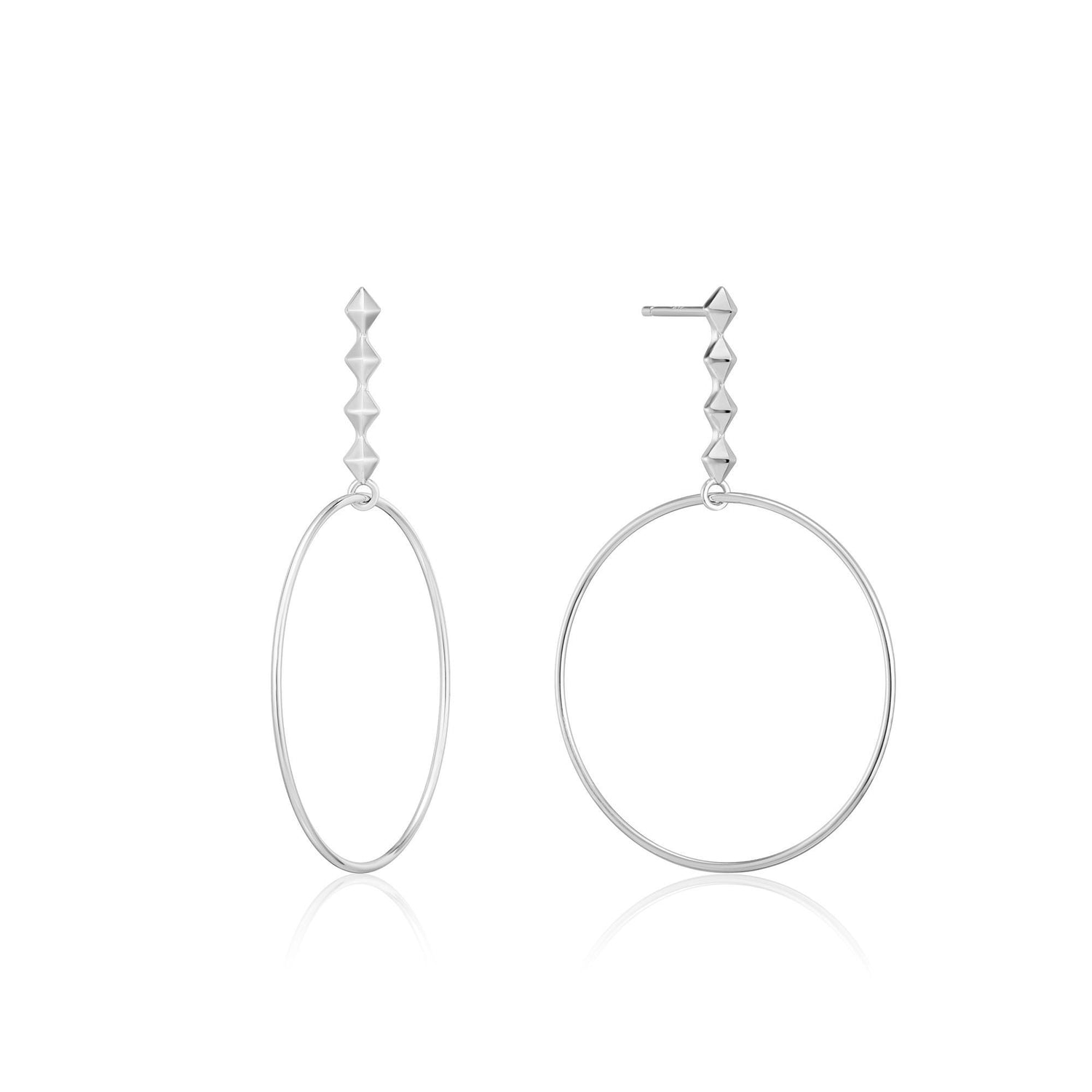 ANIA HAIE ANIA HAIE - Silver Spike Hoop Earrings available at The Good Life Boutique