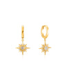 ANIA HAIE ANIA HAIE - Gold Midnight Star Huggie Hoop Earrings available at The Good Life Boutique