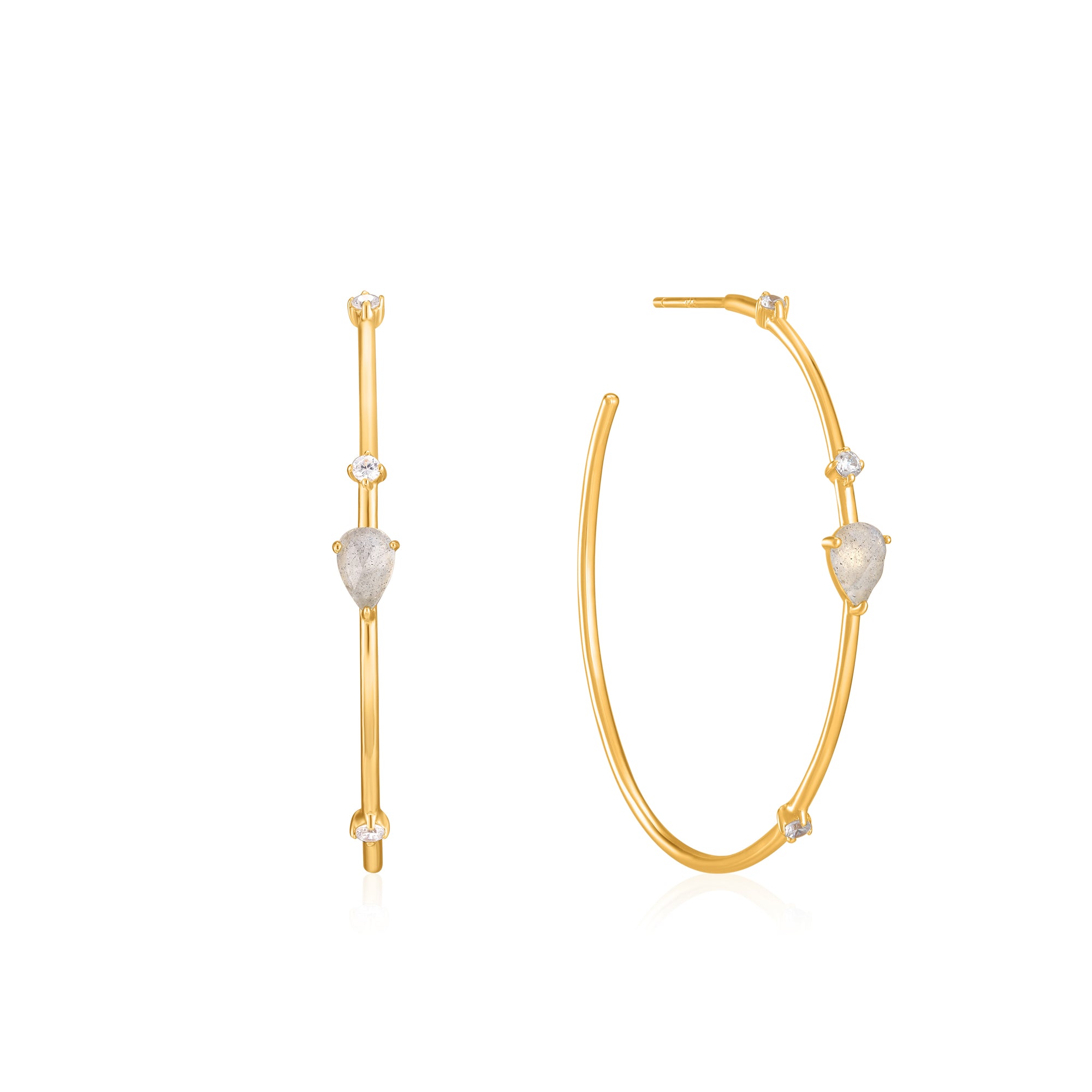 ANIA HAIE ANIA HAIE - Gold Midnight Hoop Earrings available at The Good Life Boutique