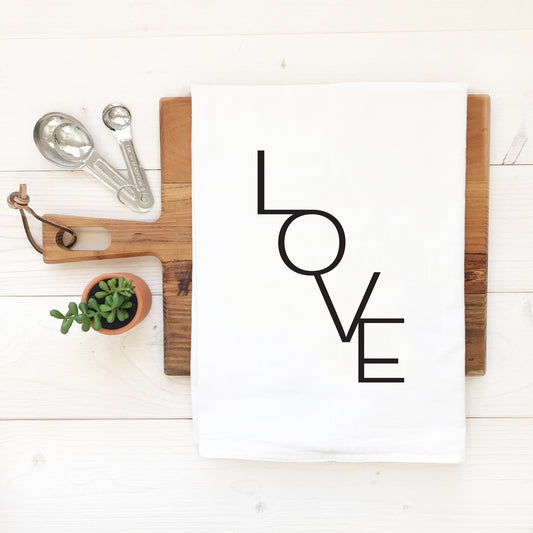 Perfect Day Print Co LOVE Cotton Dish Towel available at The Good Life Boutique