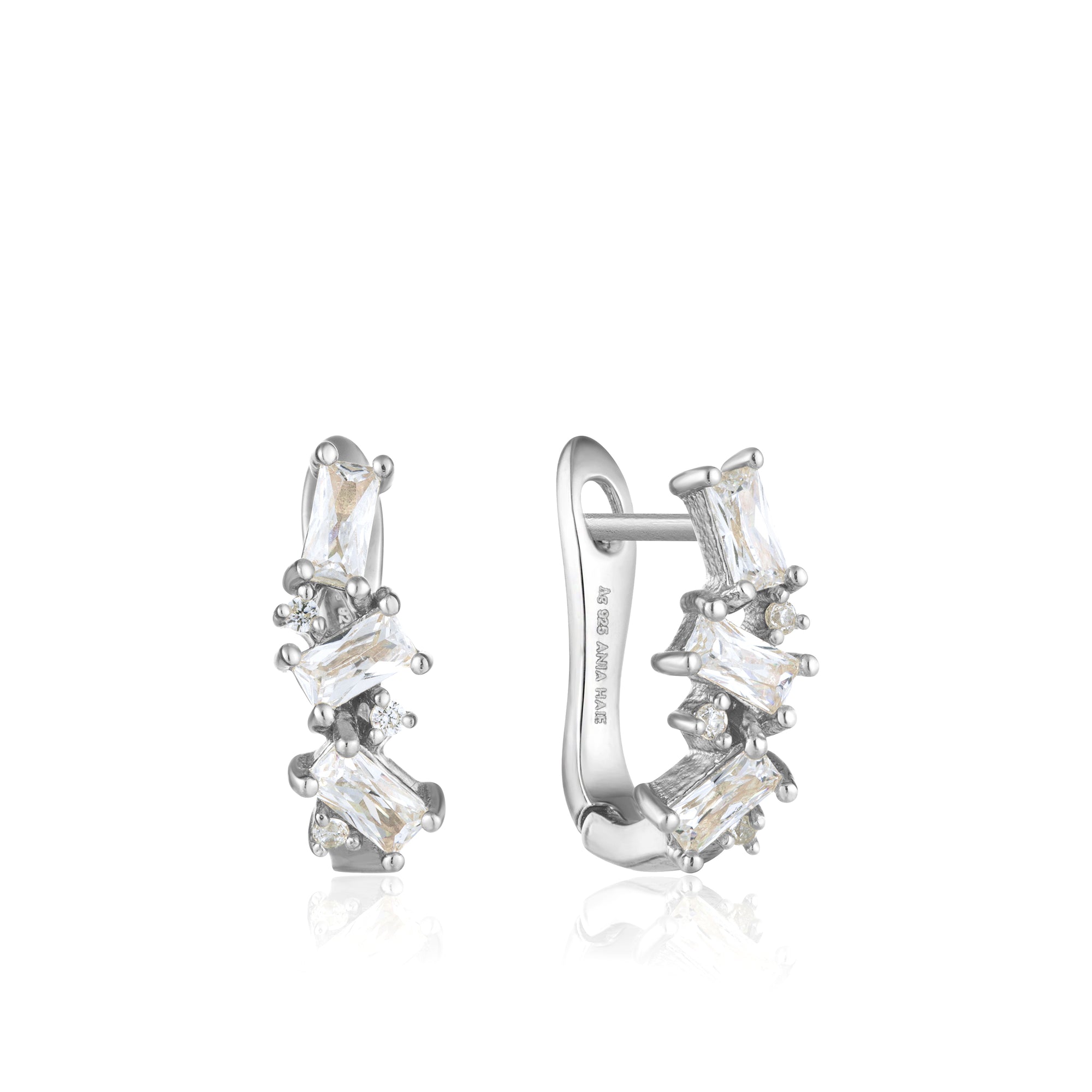 ANIA HAIE ANIA HAIE - Silver Cluster Huggie Earrings available at The Good Life Boutique
