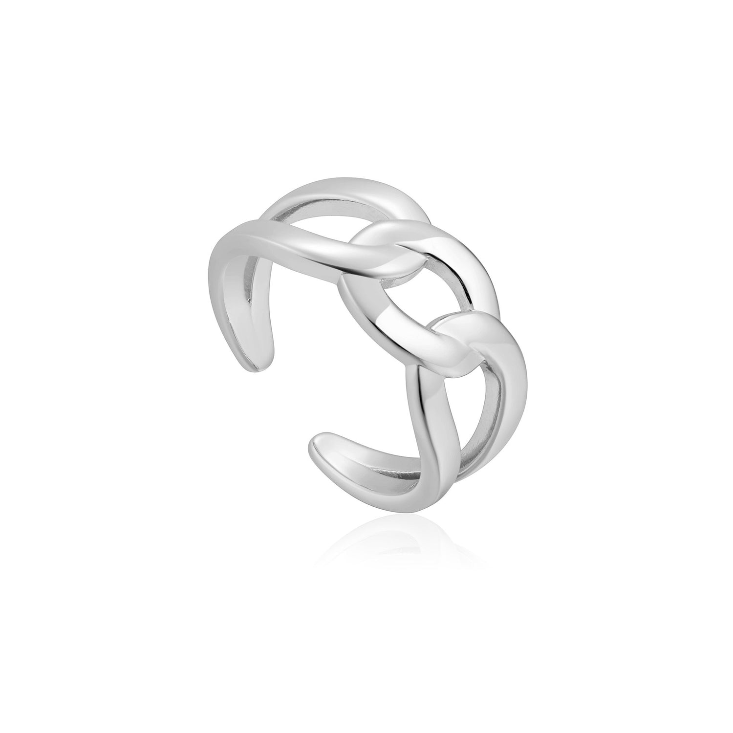 ANIA HAIE ANIA HAIE - Wide Curb Chain Adjustable Ring available at The Good Life Boutique