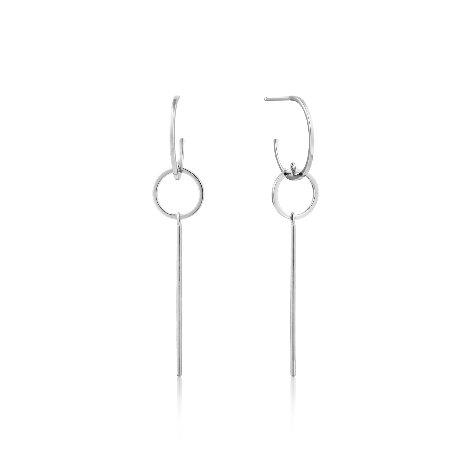 ANIA HAIE ANIA HAIE - Silver Modern Solid Drop Earrings available at The Good Life Boutique