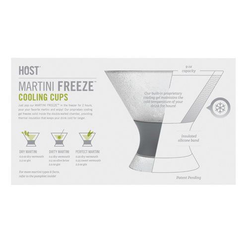 True Brands Martini Freeze Cooling Cups - Set of 2 available at The Good Life Boutique