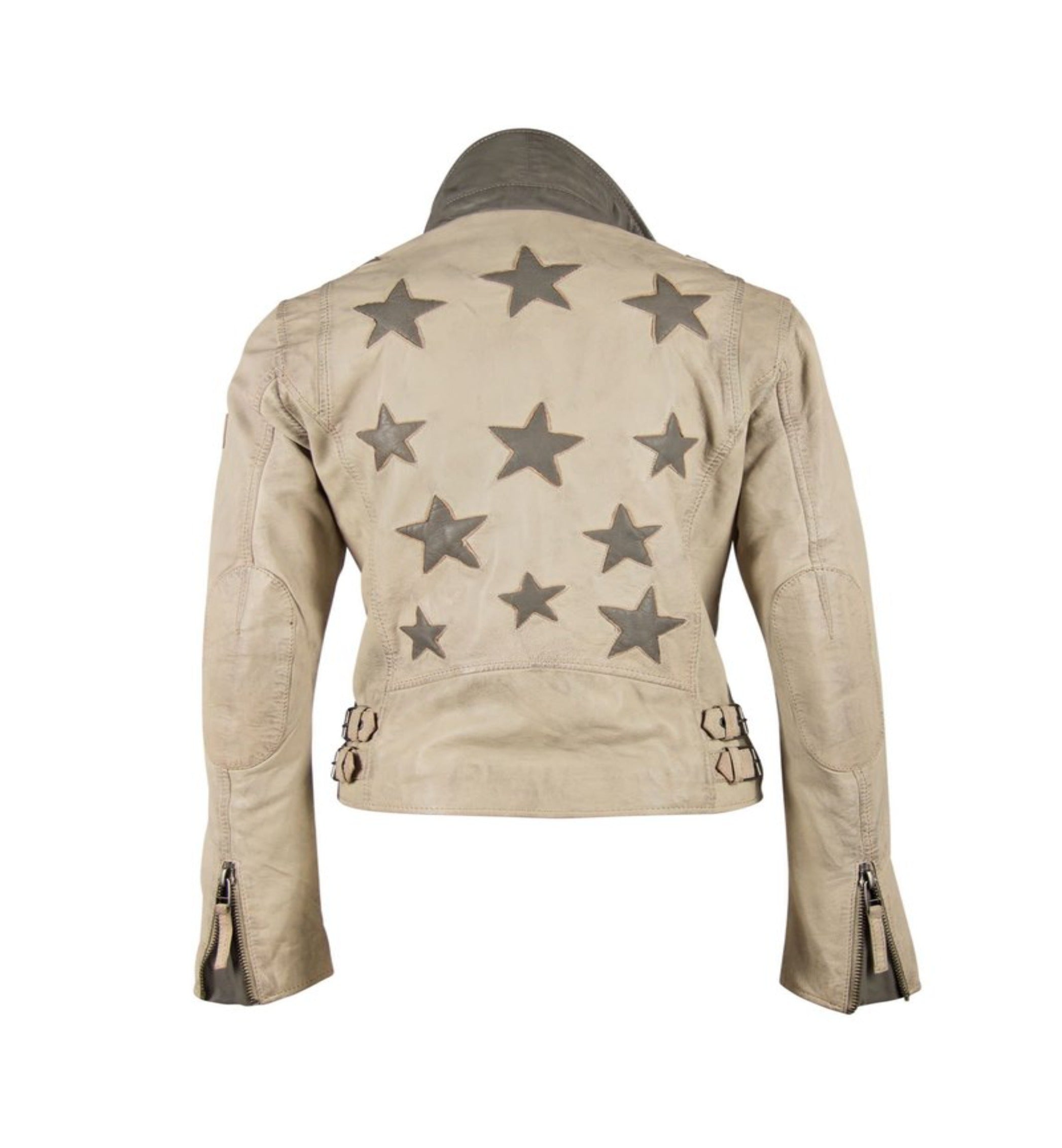 Sofia RF Leather Jacket, Off White – mauritiusleather