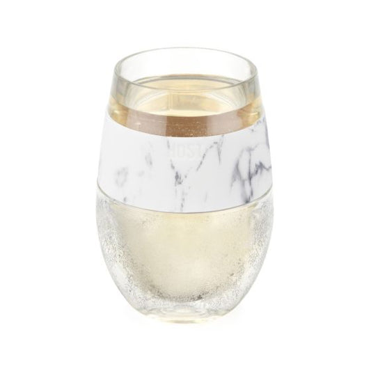 True Brands Wine Freeze Cooling Cup Marble available at The Good Life Boutique