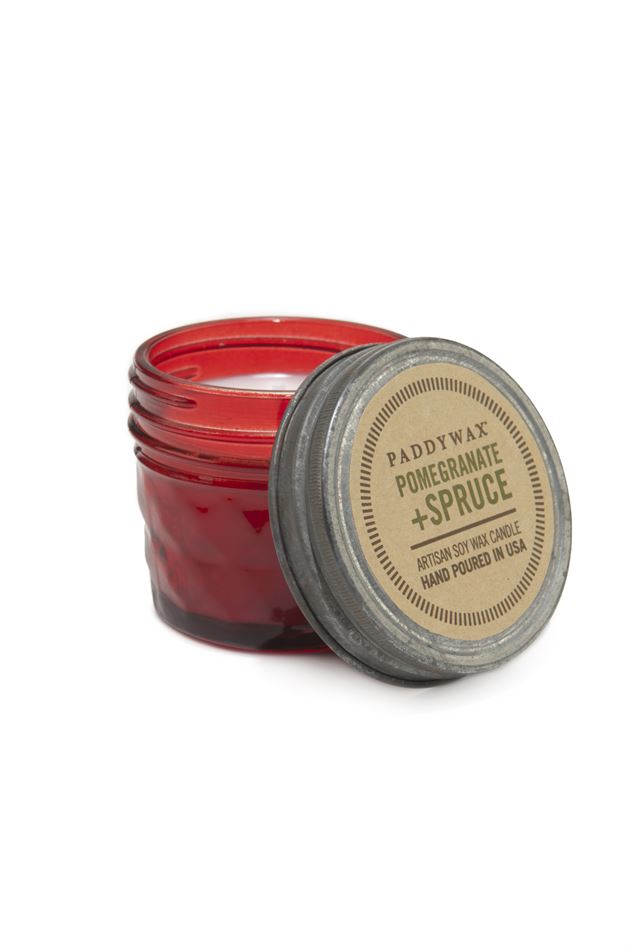 Paddywax Paddywax Relish Jar 3 oz Red - Pomegranate & Spruce available at The Good Life Boutique