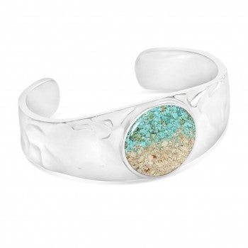 Dune Jewelry Dune Jewelry - Round Hammered Cuff - Gradient available at The Good Life Boutique