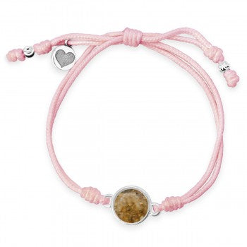Dune Jewelry TTW - Dusty Rose Heart Bracelet With LBI Sand - Heart Disease Care & Research available at The Good Life Boutique