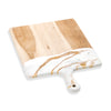 Lynn & Liana Serveware Canadian Maple Resin Cheeseboard - White/Grey/Gold available at The Good Life Boutique